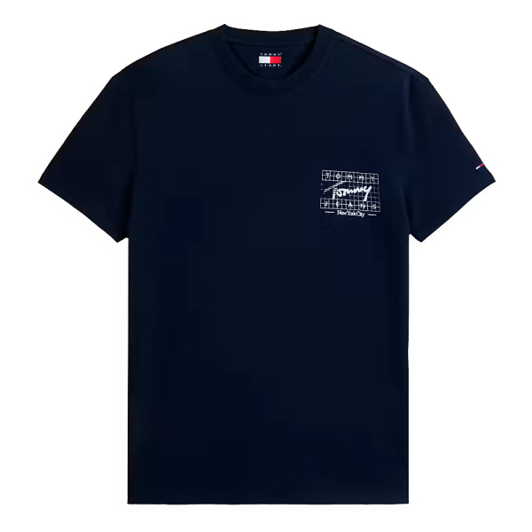 Tommy Hilfiger T-shirts Bleu marine - T-SHIRT ORDINAIRE DRAPEAU - XXL - Ref 36 €
